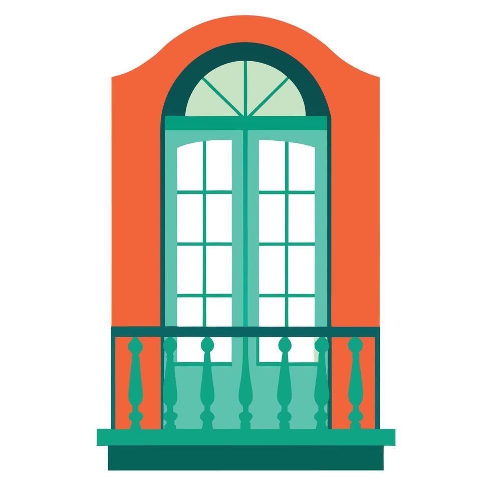 flat window art vector