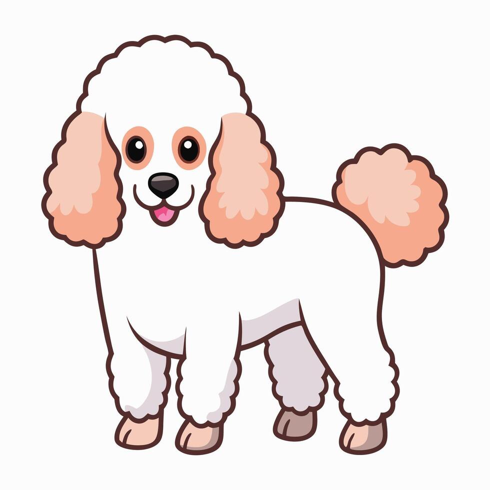 cute puppy portrait illustration vector