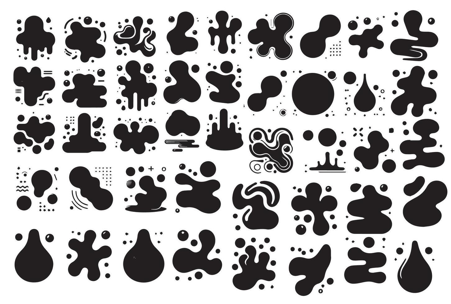 liquid irregular blob shape abstract elements graphic flat style design vector