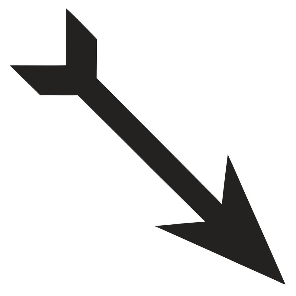 black-arrow isolated on white background vector
