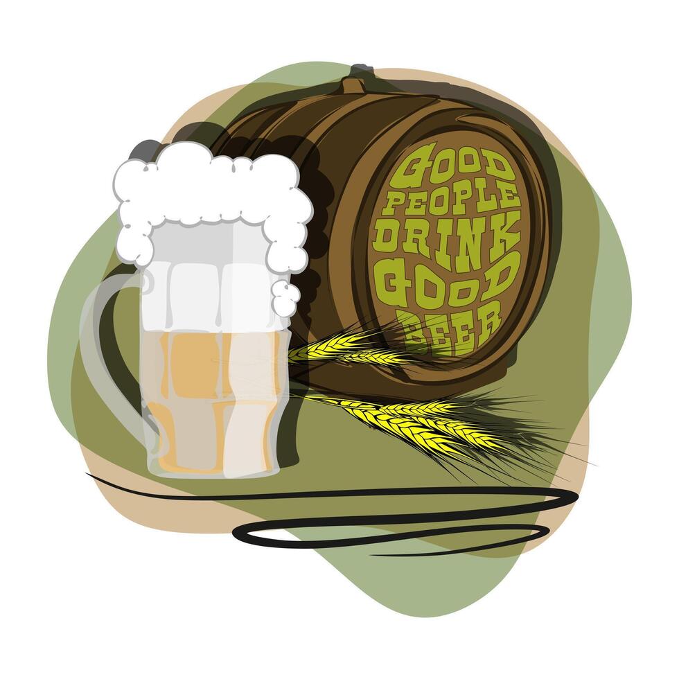 Happy beer day, National Beer Day, illustration, flyer, banner, social media post, poster, logo, typography, icons, October 27th, Get Together, fun Life, friends, beers, benefits of drinking beer vector