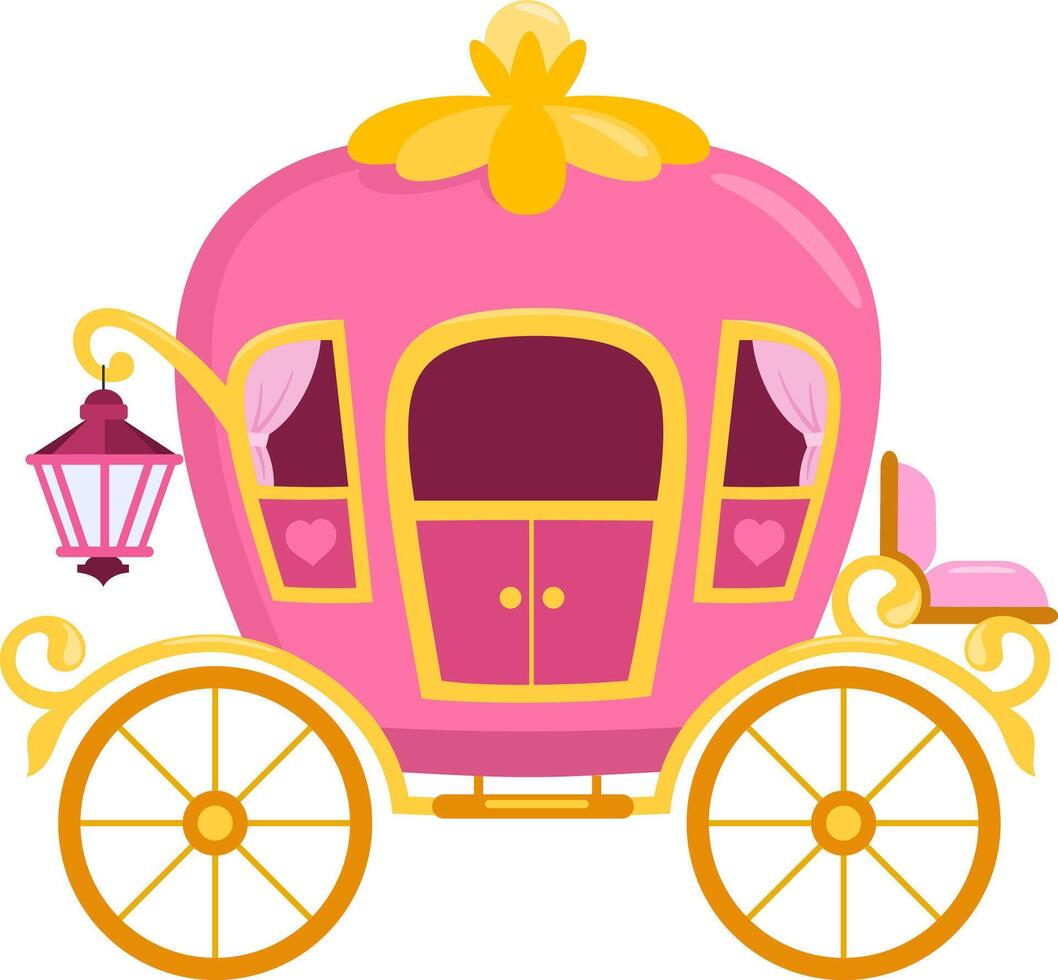 Cartoon Beautiful Princess Carriage vector