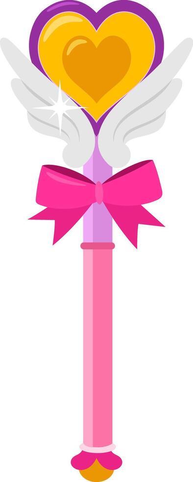 Cartoon Princess Scepter Magic Wand vector