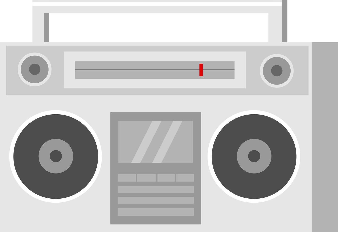 Cartoon Old Style Music Boombox vector