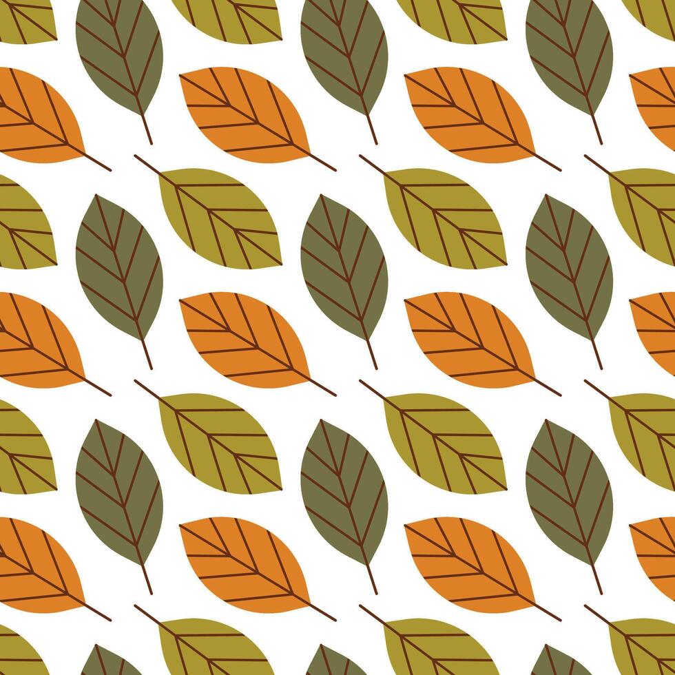 Leaves autumn pattern seamless vector