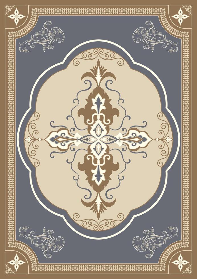 light colored abstract carpet Patterned floor rugs, room decoration mats vector