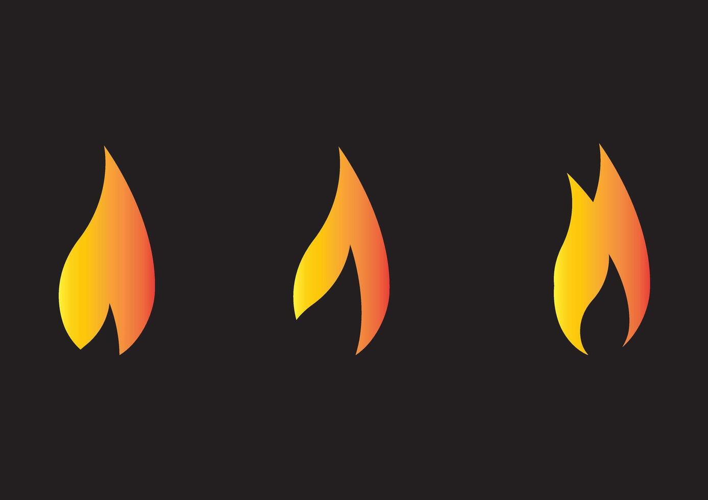 Fiery Trio, Modern Artistry in Flames Against a Dark Canvas For Greeting Cards, Posters, And Backgrounds vector