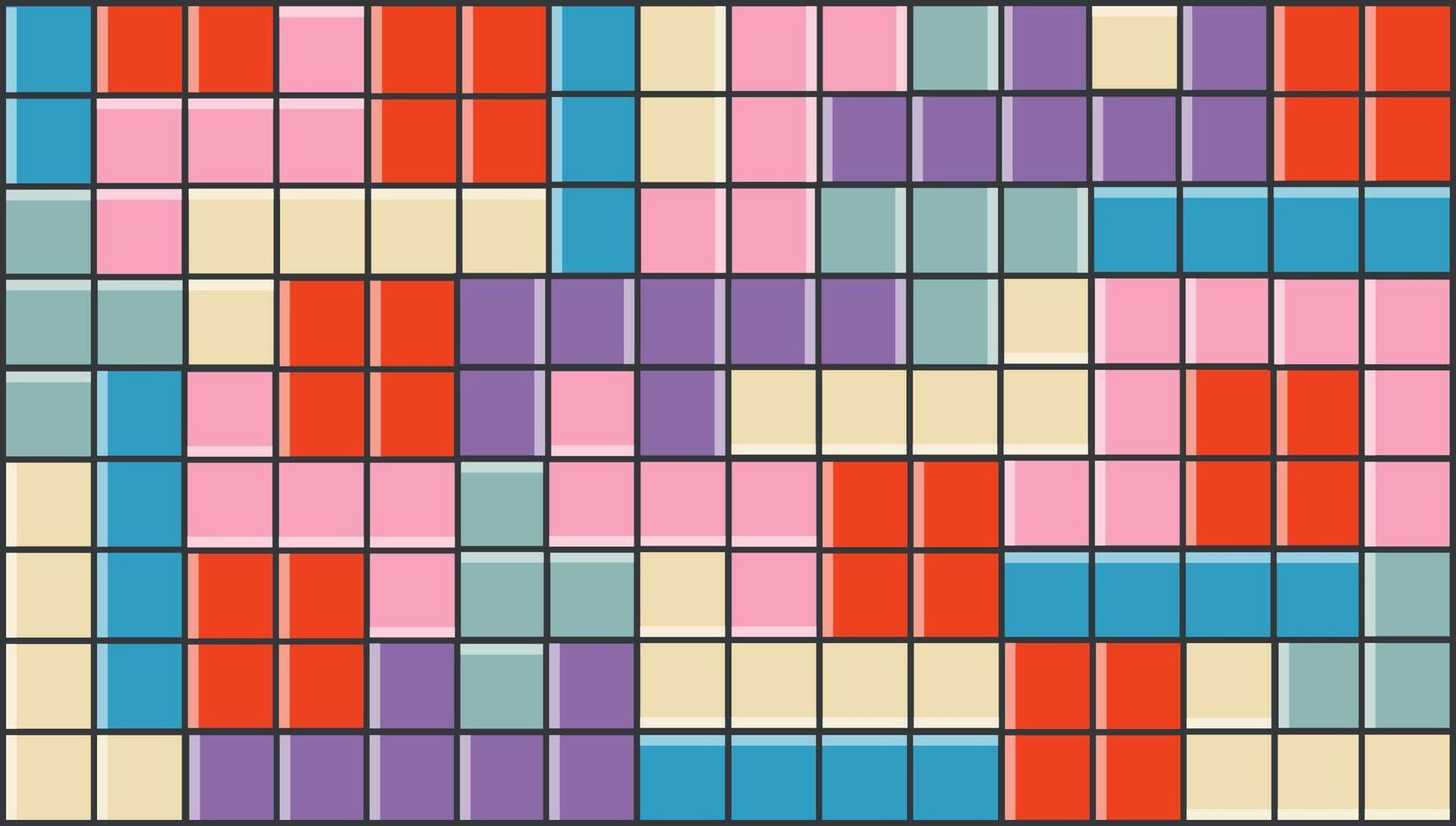 Colorful block shapes background. Retro game elements backdrop vector