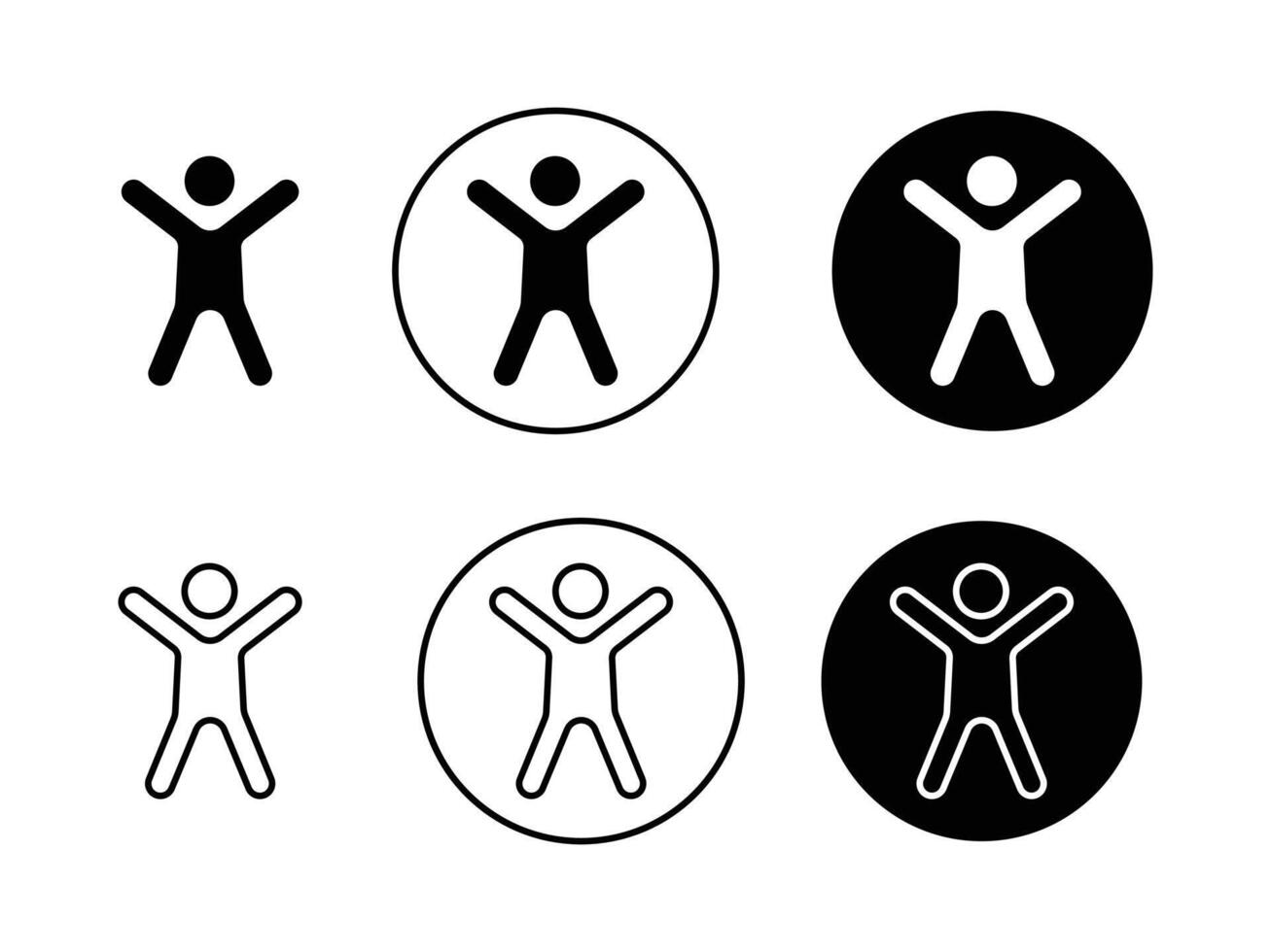 accessibility icon design set. universal access symbol. vector