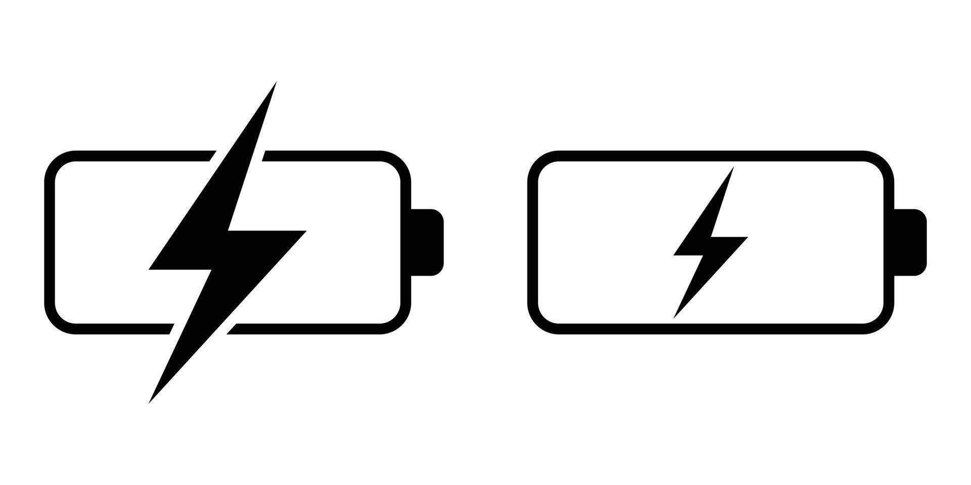 Battery icon. battery charging icon on white background. Simple outline style. Phone battery, mobile, charger, Thin line symbol vector