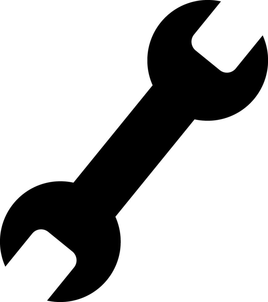 Flat icon of a mechanical wrench vector