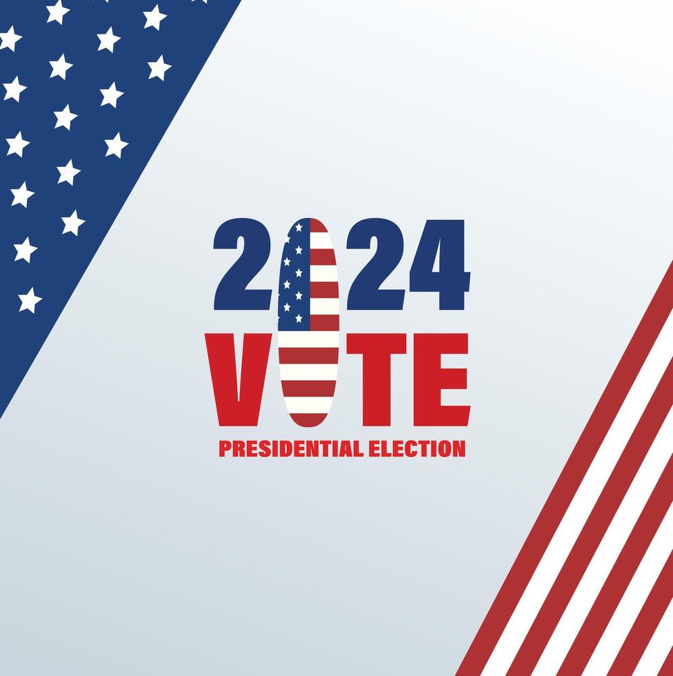 2024 USA Election Vote with Stars background. vector
