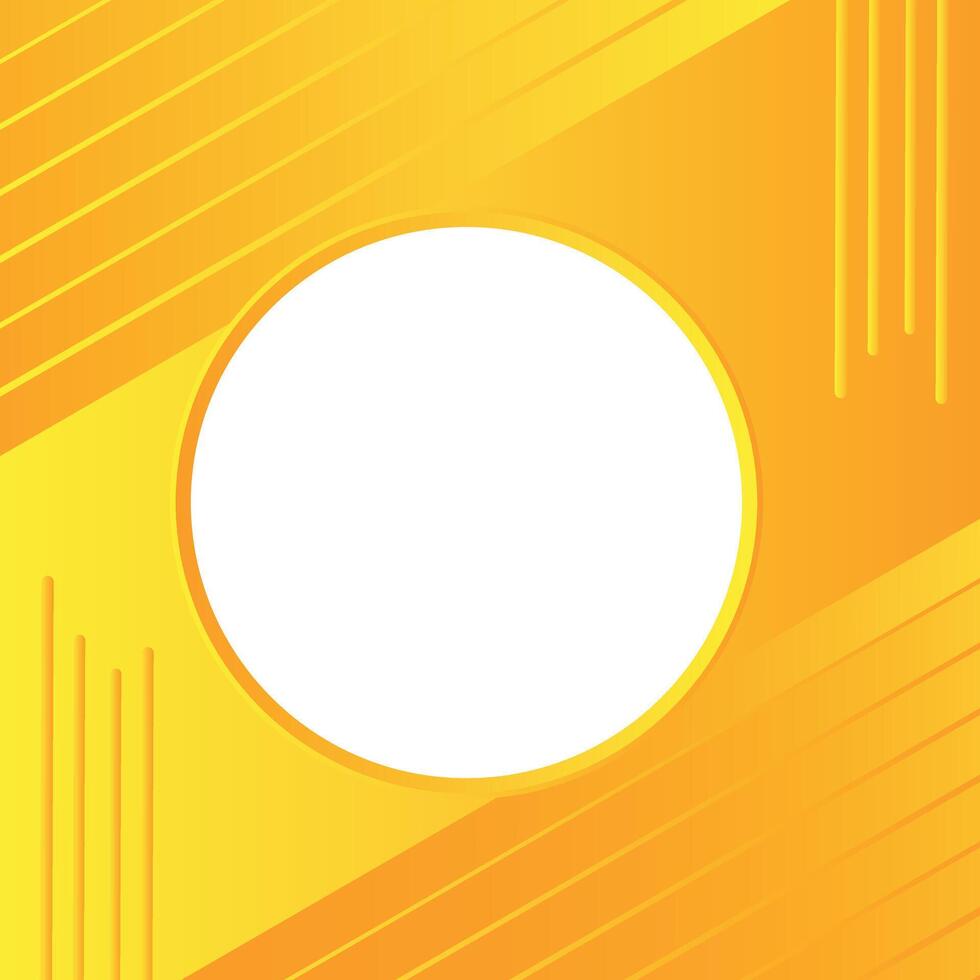 Minimal Yellow Abstract background white circle in center. Design for background, banner, website template, social media, poster, sale banner and more vector