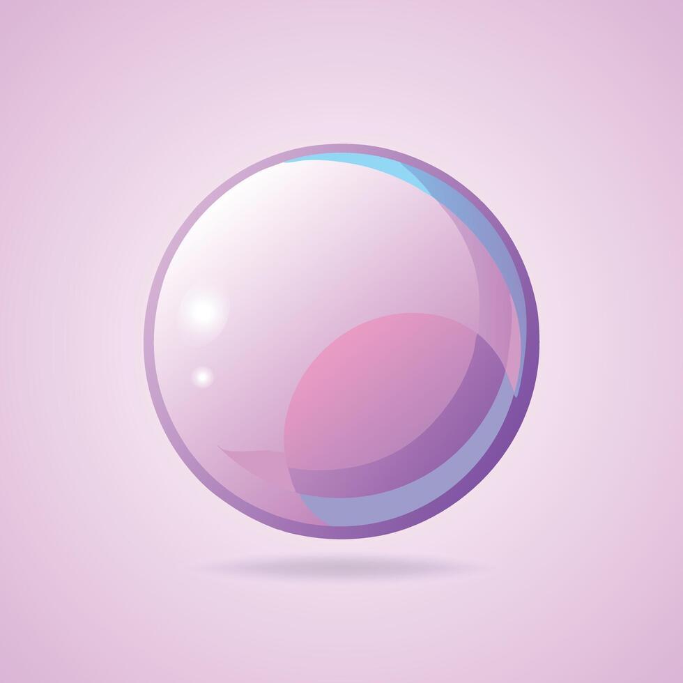 A pink and blue sphere on a pink background vector