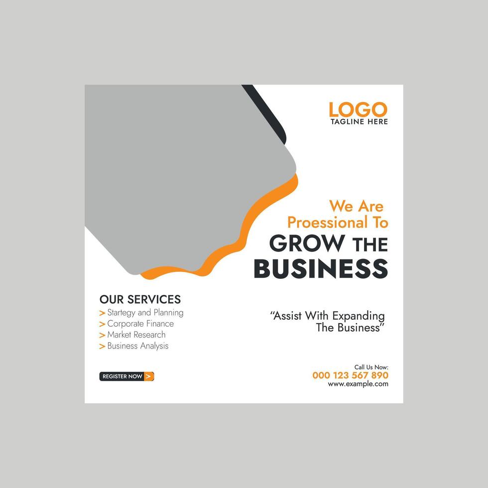 Business pamphlet or social media banner template vector