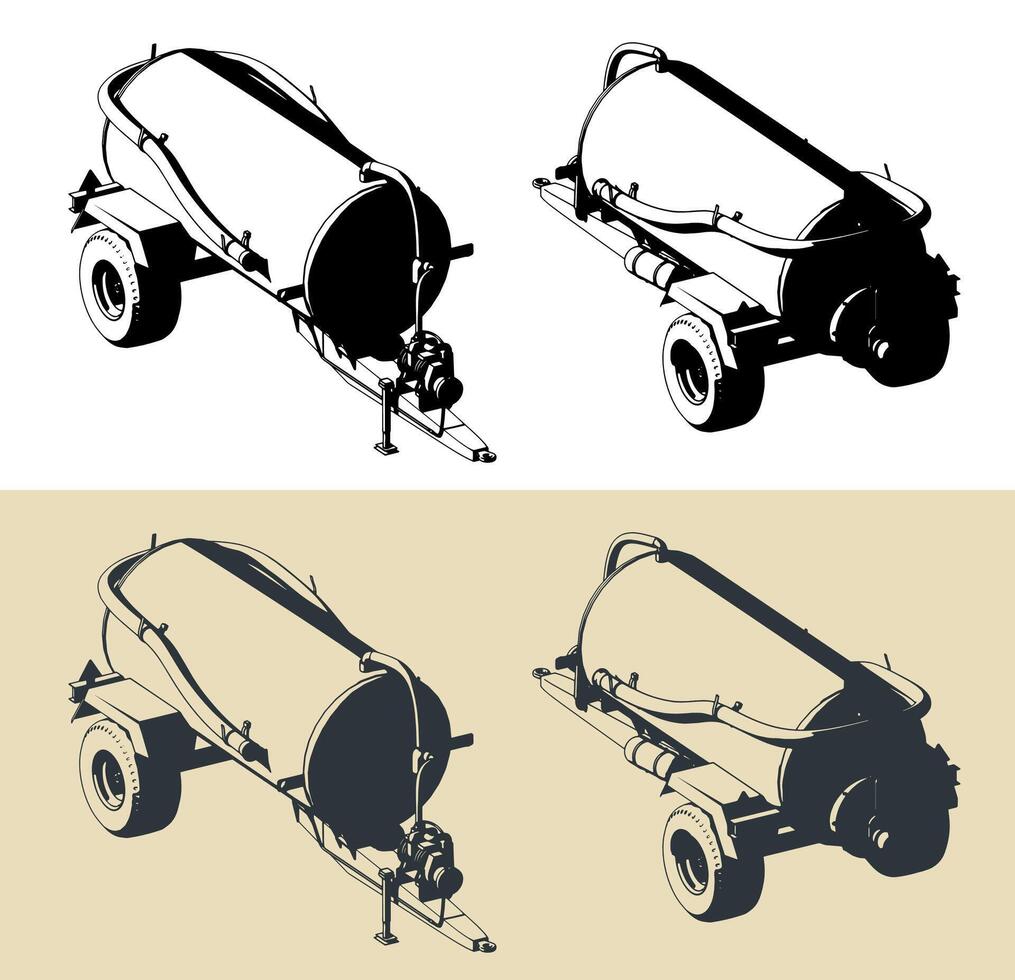 Liquid manure spreader vector