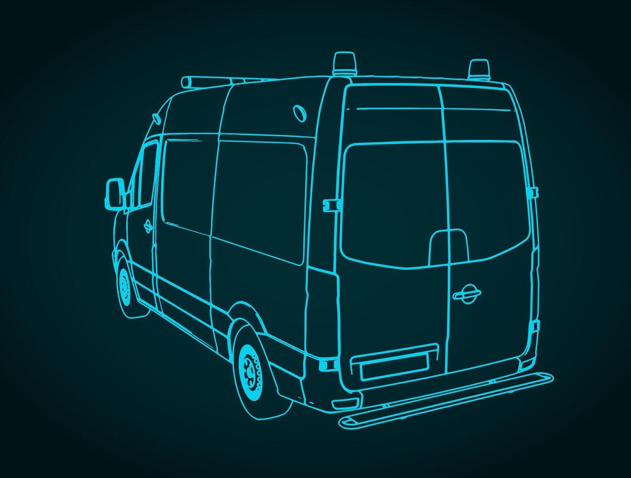 Illustration of ambulance vector