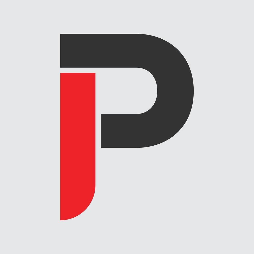 Initial P Letter Logo Design Service vector