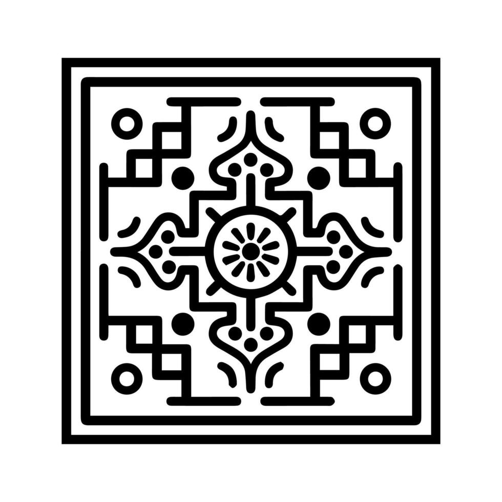 carpet icon or modern line symbol. line art and icon design with bold outline. Black and white Pixel Perfect minimalistic symbol isolated white background. Silhouette simple thin sign vector