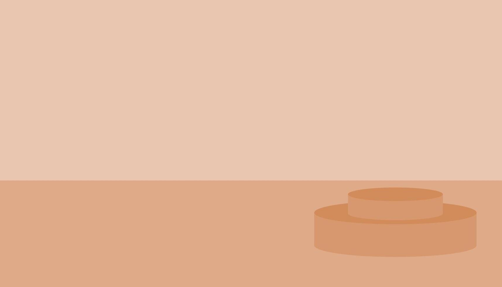 Minimalist Neutral Background with Pedestal Design vector