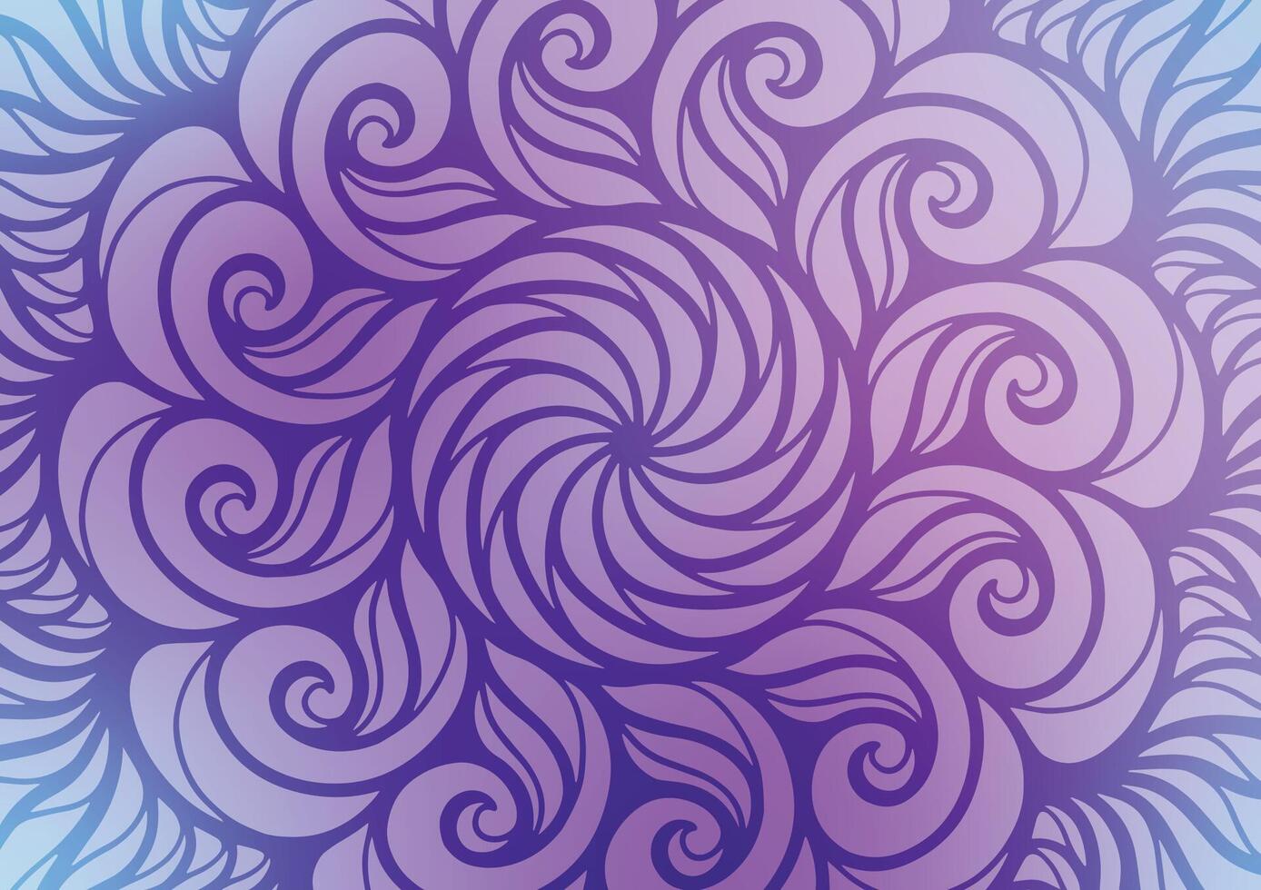 Art blue modern style mandala flower background vector
