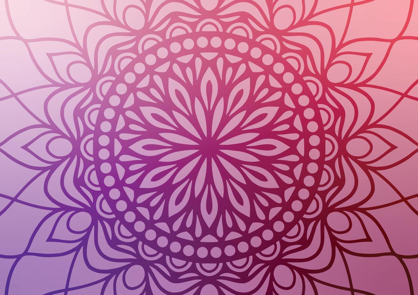 Mandala pink soft geometry line flower background vector