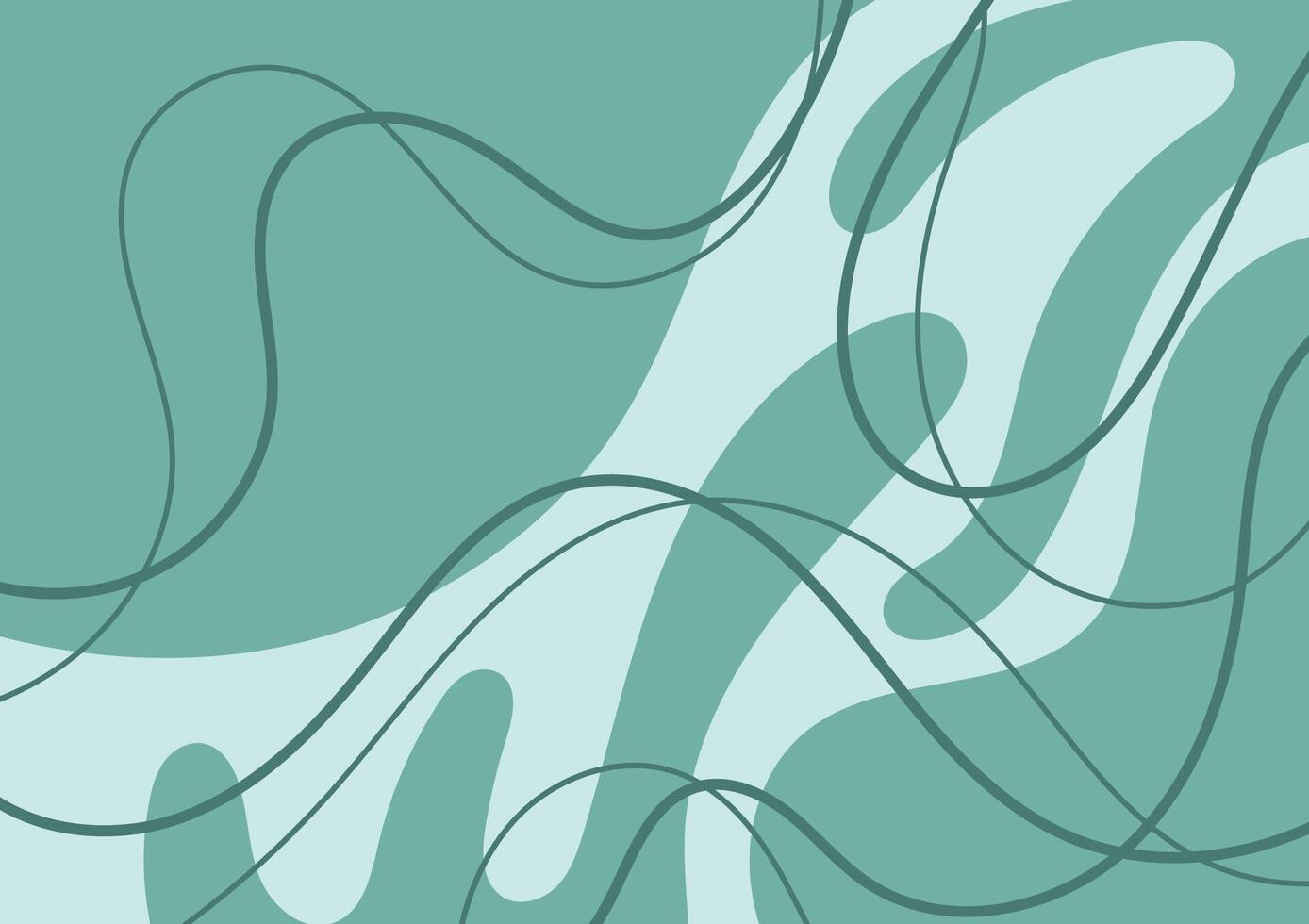 Soft green graphic line geometry background vector
