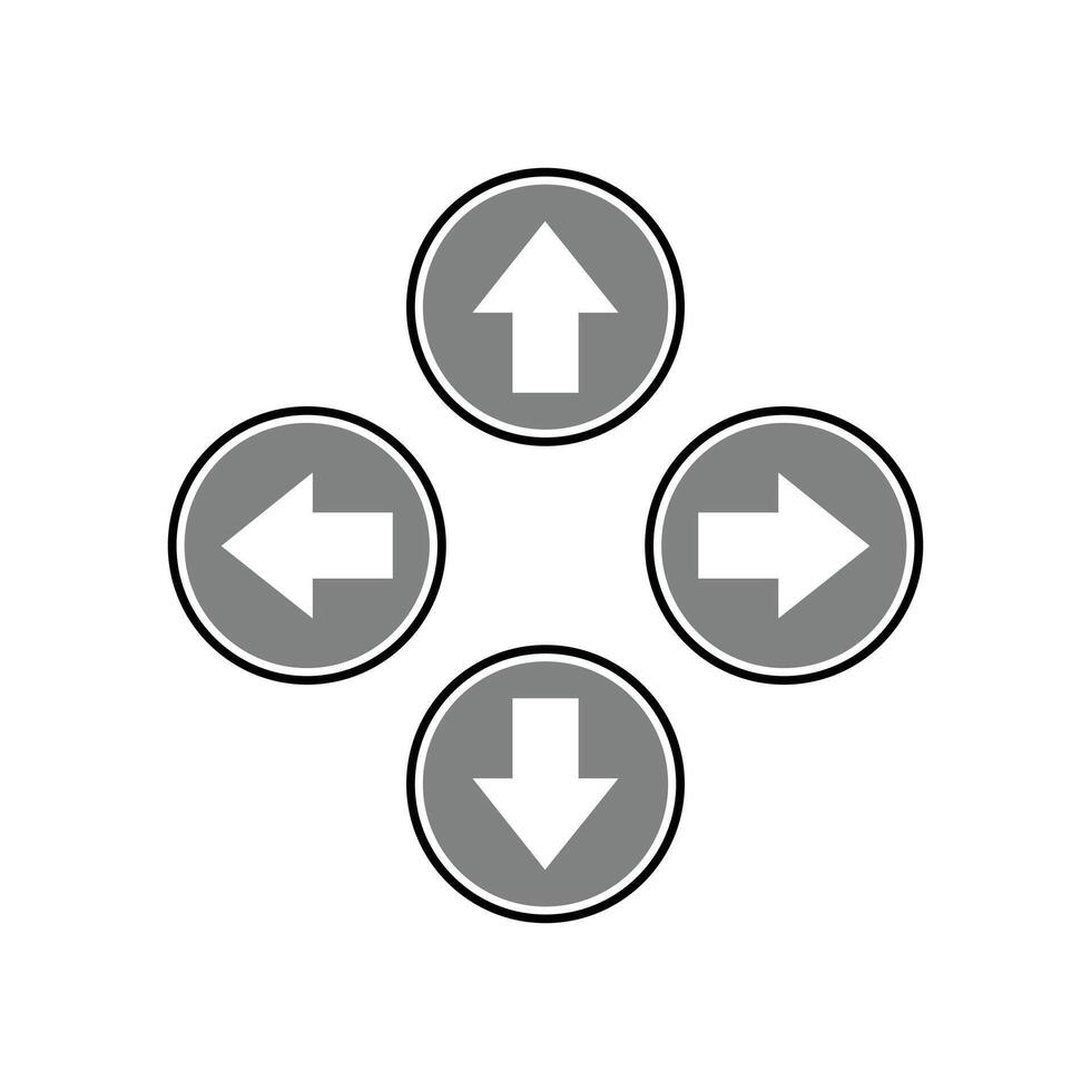 Arrow navigation icon. Arrow sign. Direction symbol. Flat design style pictogram isolated on white. Editable resources graphic element design. Application and technology UI themes vector