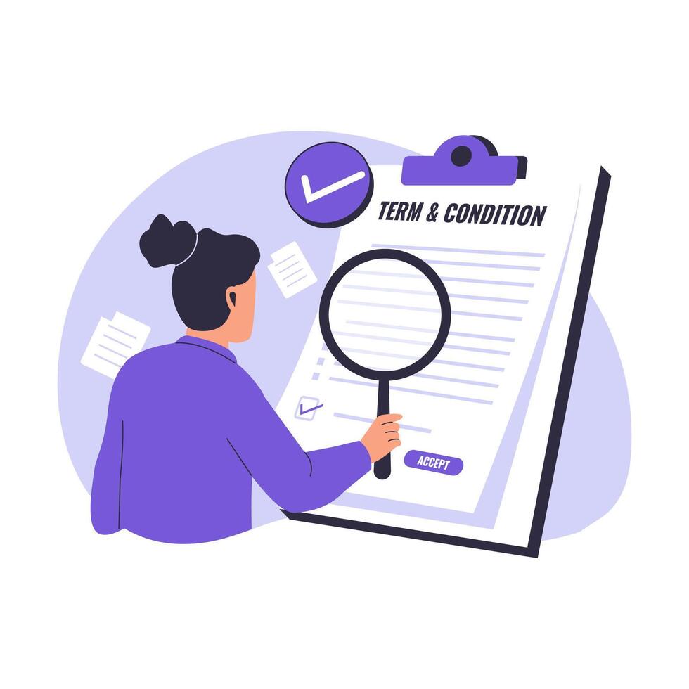 illustration of terms and conditions concept vector