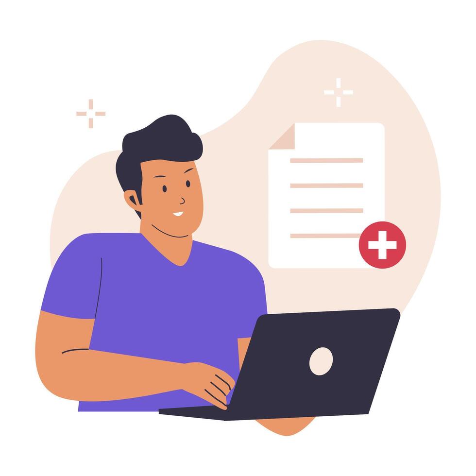 New file illustration concept vector