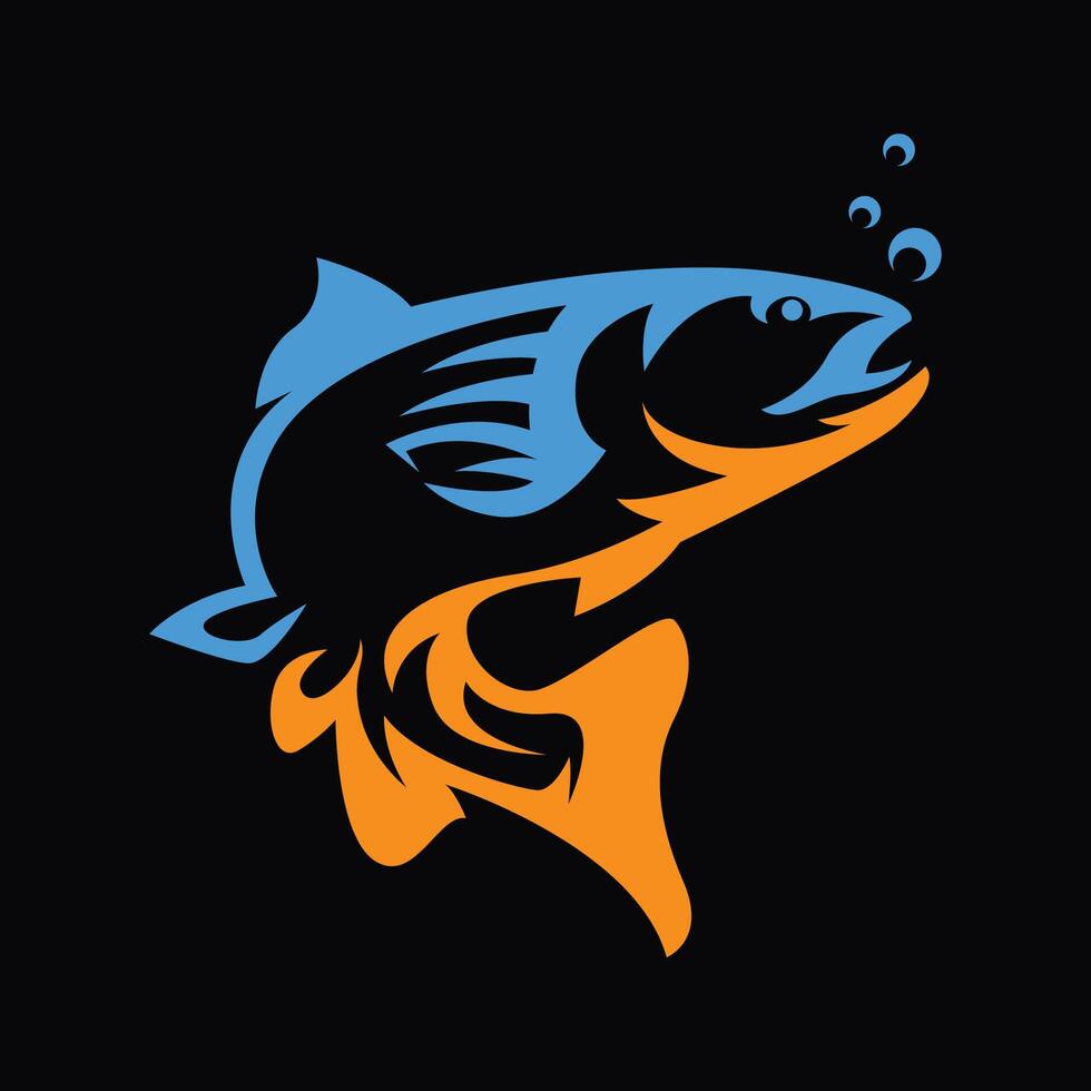 simple and elegant illustration of trout fish vector