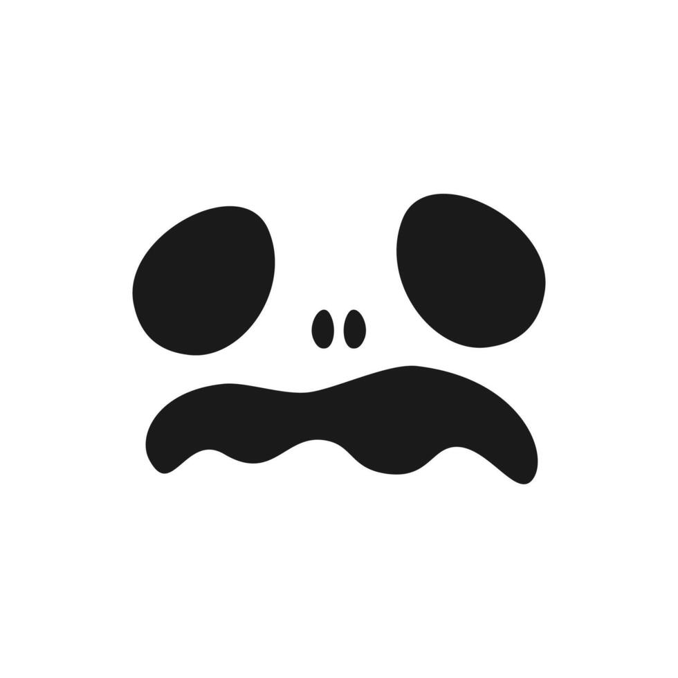 Jack O Lantern Monster Face Halloween Pumpkin Icon. Cute Funny Evil Face Expression. vector
