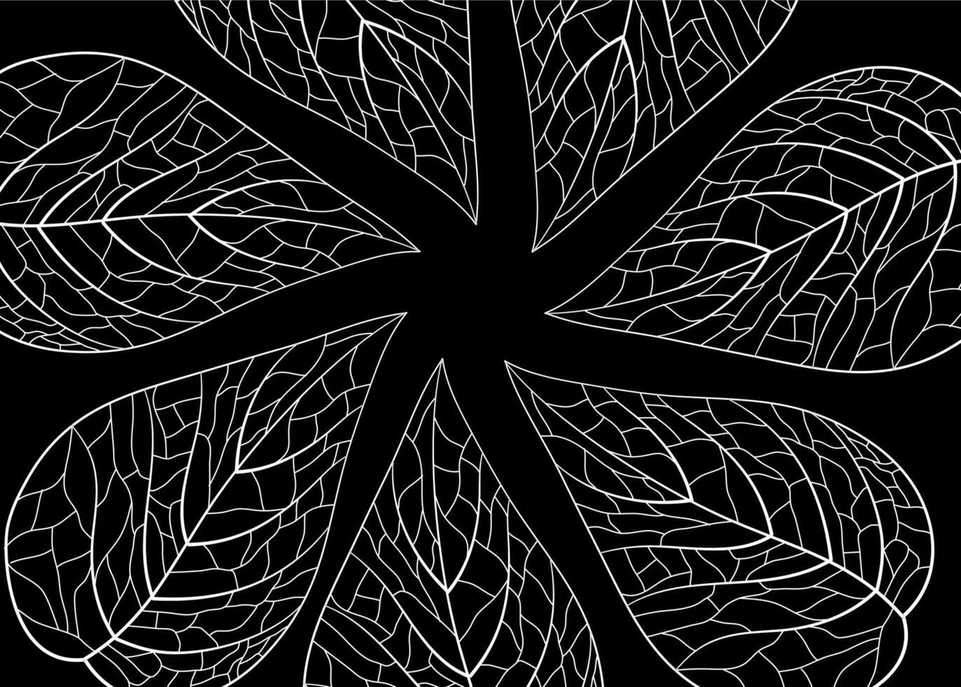 Biomorphism line leaf vector