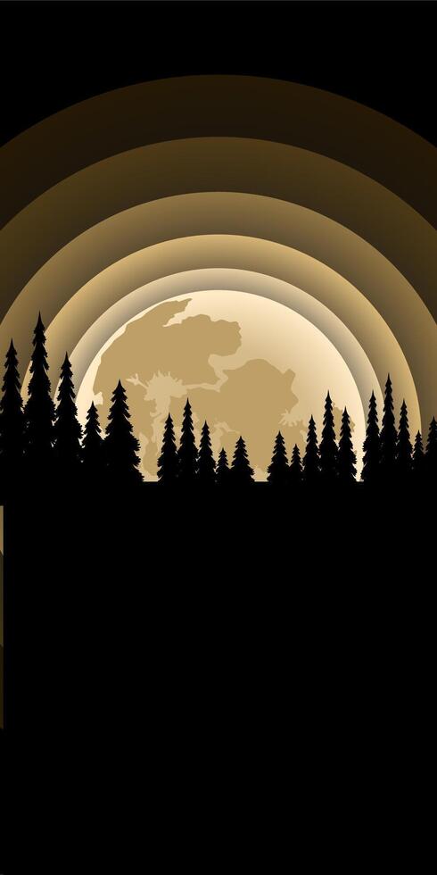 Light of moon in the night vector