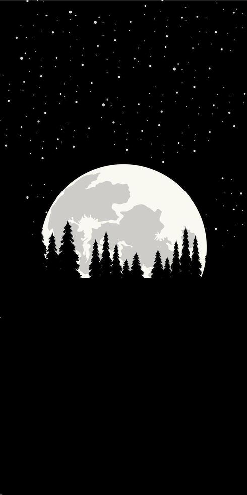 White moon white vertical size background vector