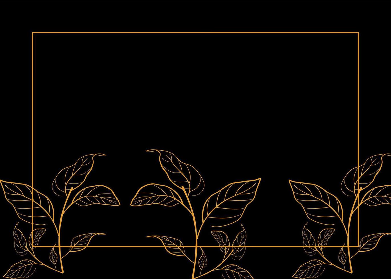 Biomorphism white golden line and black background vector
