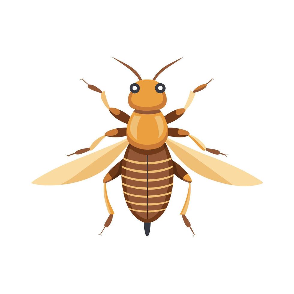 Termite insect isolated flat illustration white background. vector