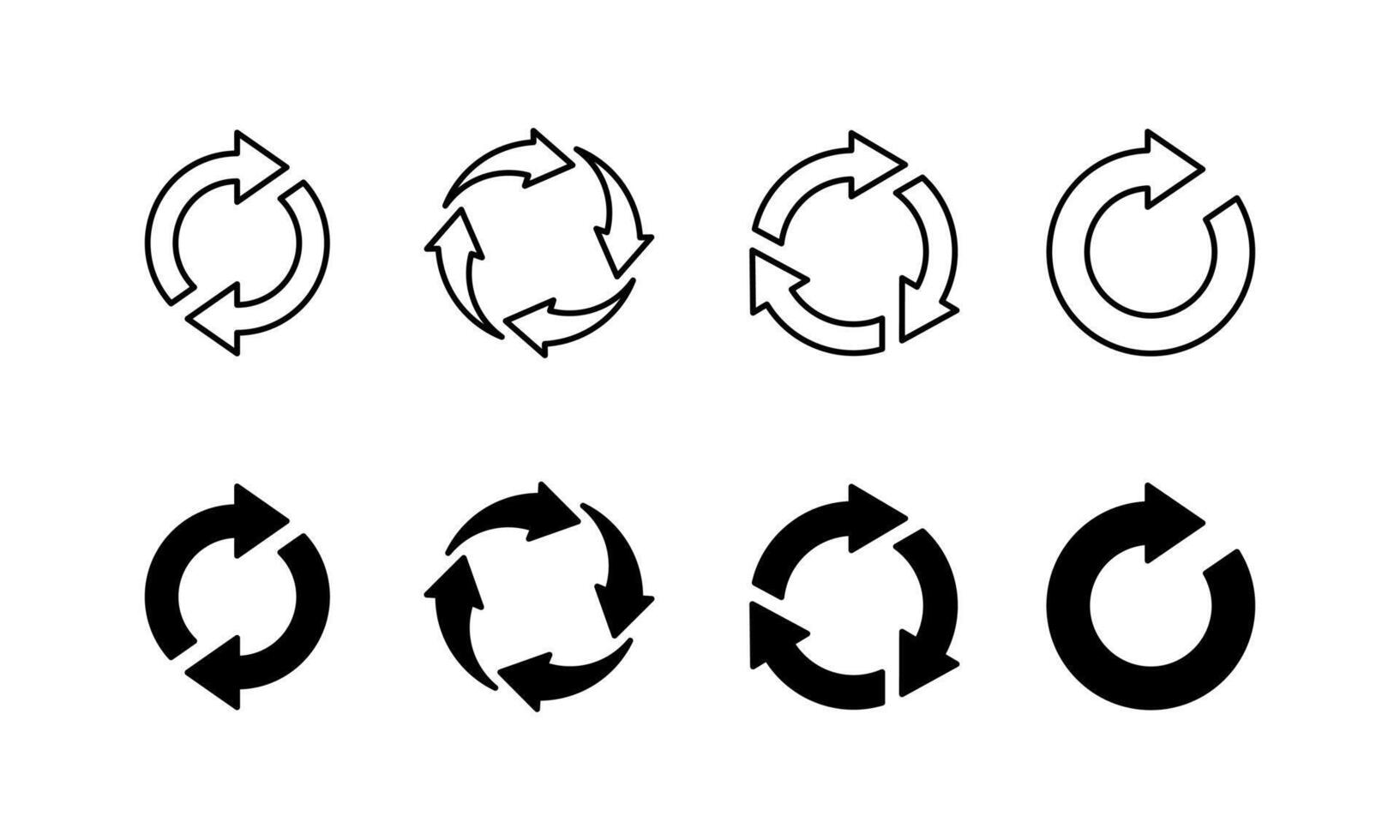 Cycle arrow symbol. Circular arrow symbol for loop process infographic. Refresh symbol. vector