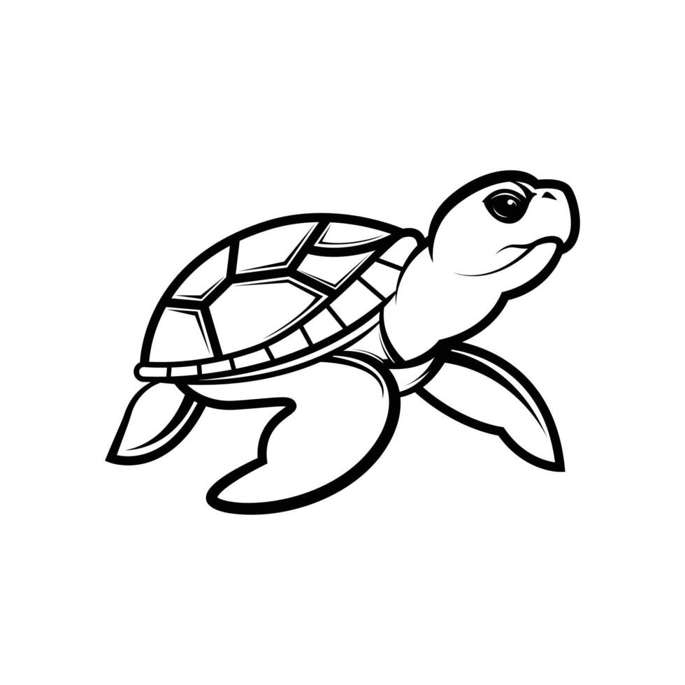 turtle sea logo design concept idea vector