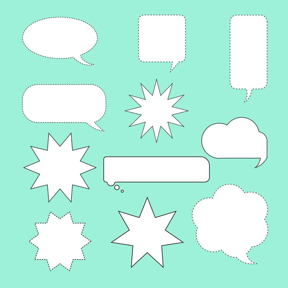 Speech bubble, talk. green background vector