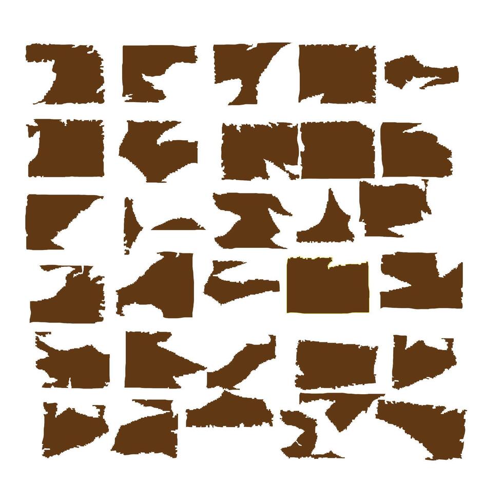set of paper torn pieces of paper vector