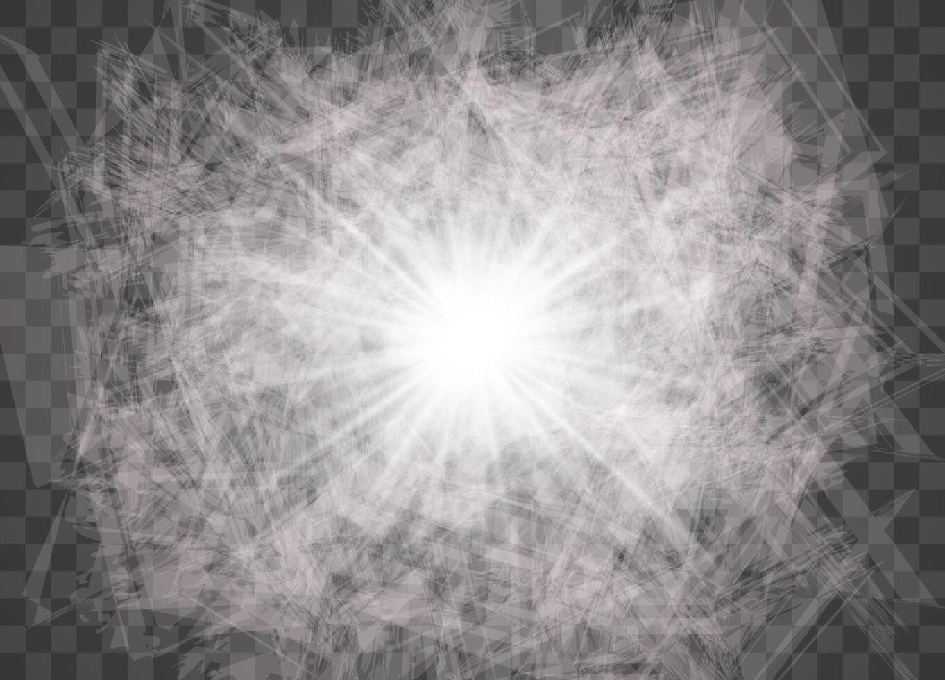 Glow light effect. Starburst with sparkles. vector