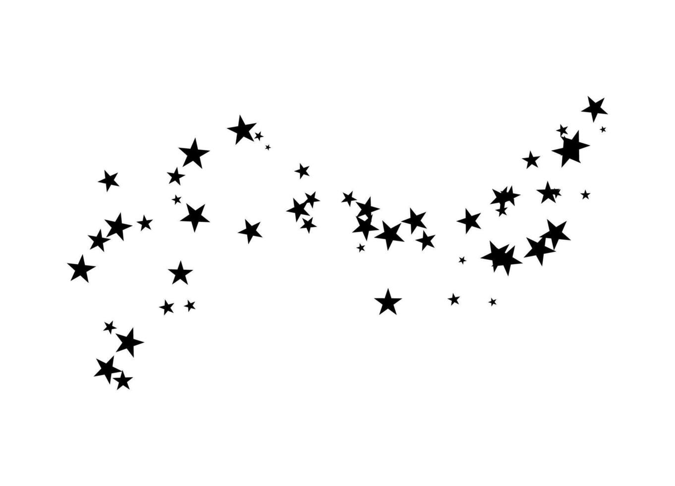 Fireworks star effects with falling star stream on white vector