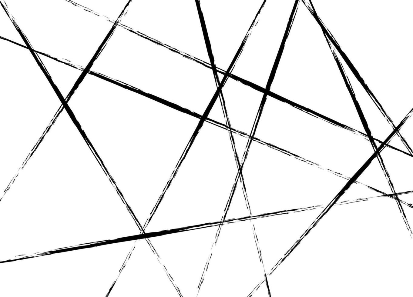 Random chaotic lines of modern design. Abstract direct black pattern. Geometric ornament for designs and backgrounds. vector