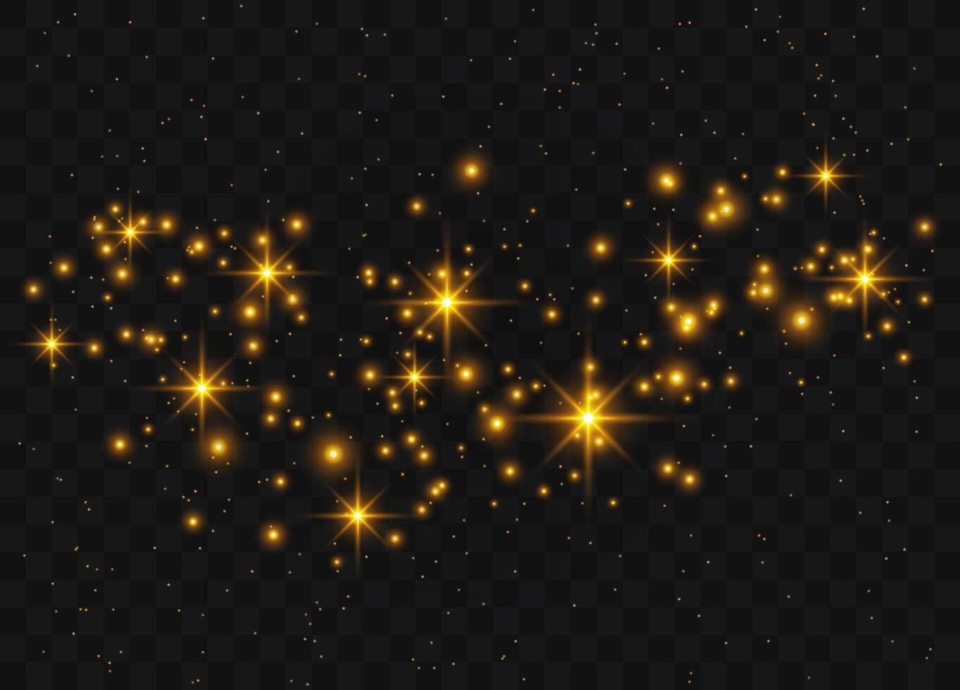 Shimmering stars with magical dust particles for Christmas vector