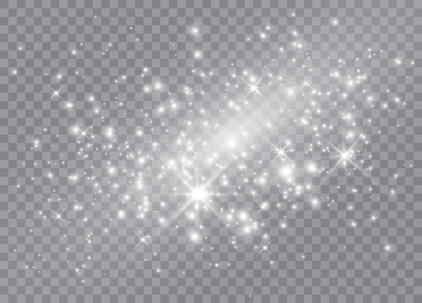 Christmas abstract design with glowing stars and light bursts vector
