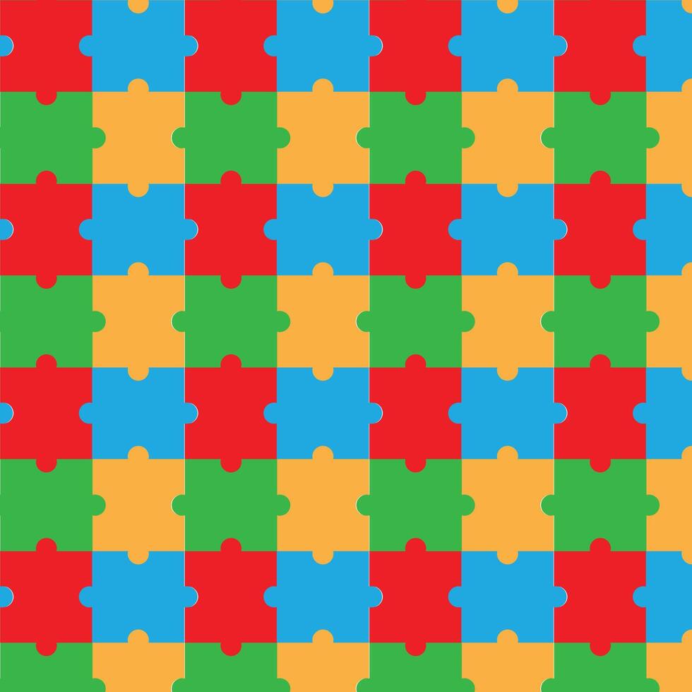 Colorful puzzle pattern . Colorful puzzle background . Puzzle wallpaper . illustration vector