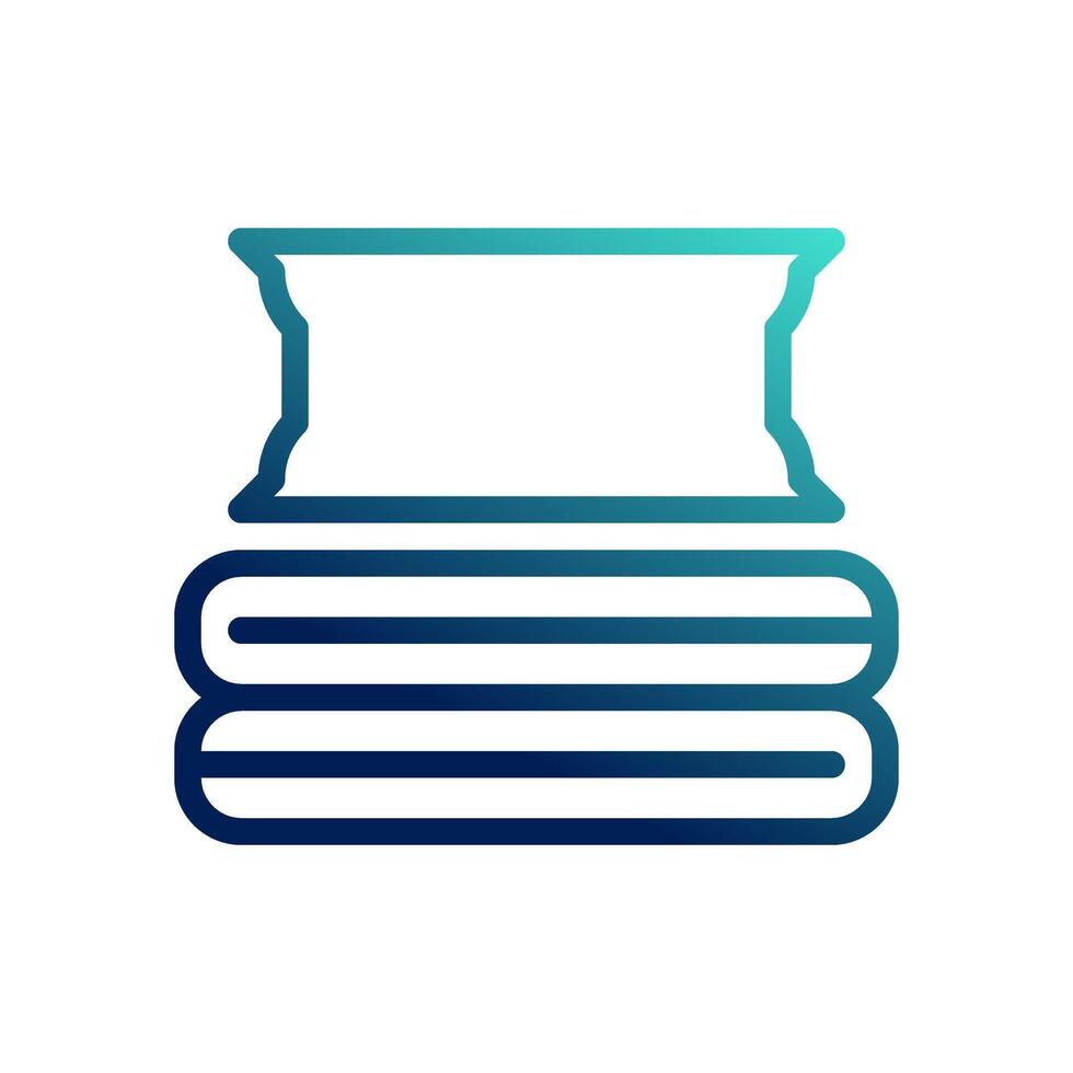 Pillow and blanket icons. with outline style and gradient colors. perfect for websites, ui and mobile apps. vector