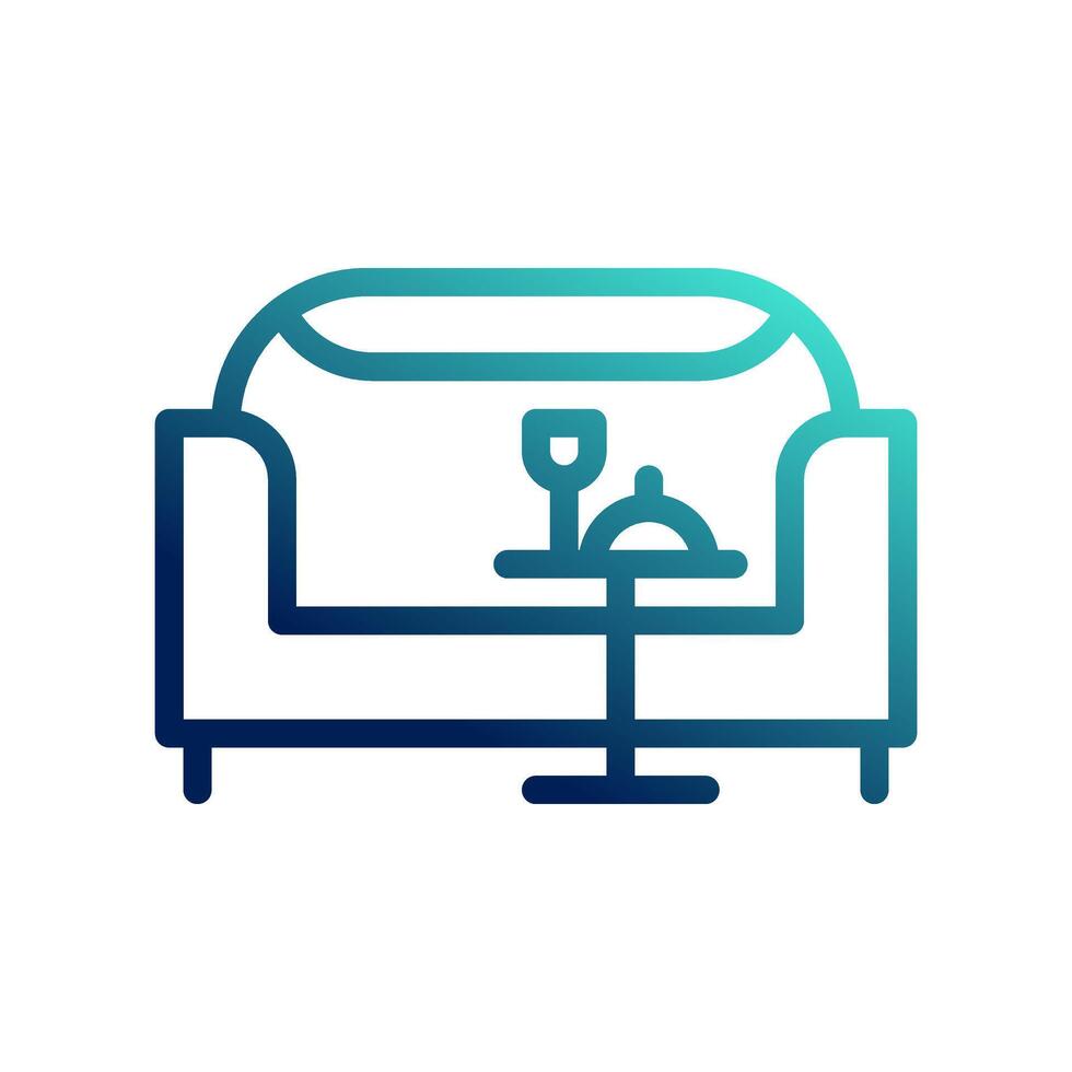 Lounge icons. with outline style and gradient colors. symbol logo illustration. vector