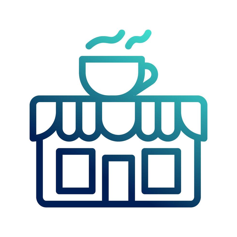 Cafe icons. with gradient style, minimalist style for coffee lovers. illustration. vector
